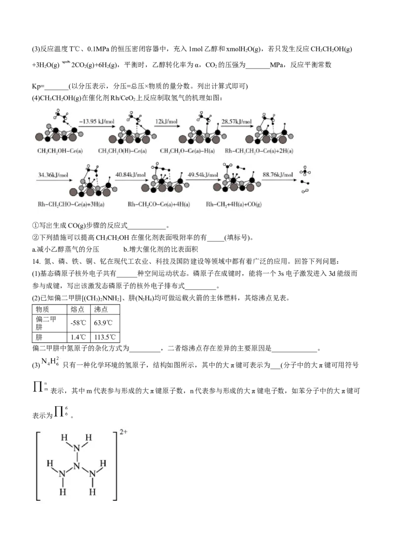 2023福建省厦门外国语学校高三上学期期末检测化学_05高考化学_高考模拟题_新高考
