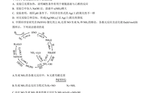 2023福建省厦门外国语学校高三上学期期末检测化学_05高考化学_高考模拟题_新高考