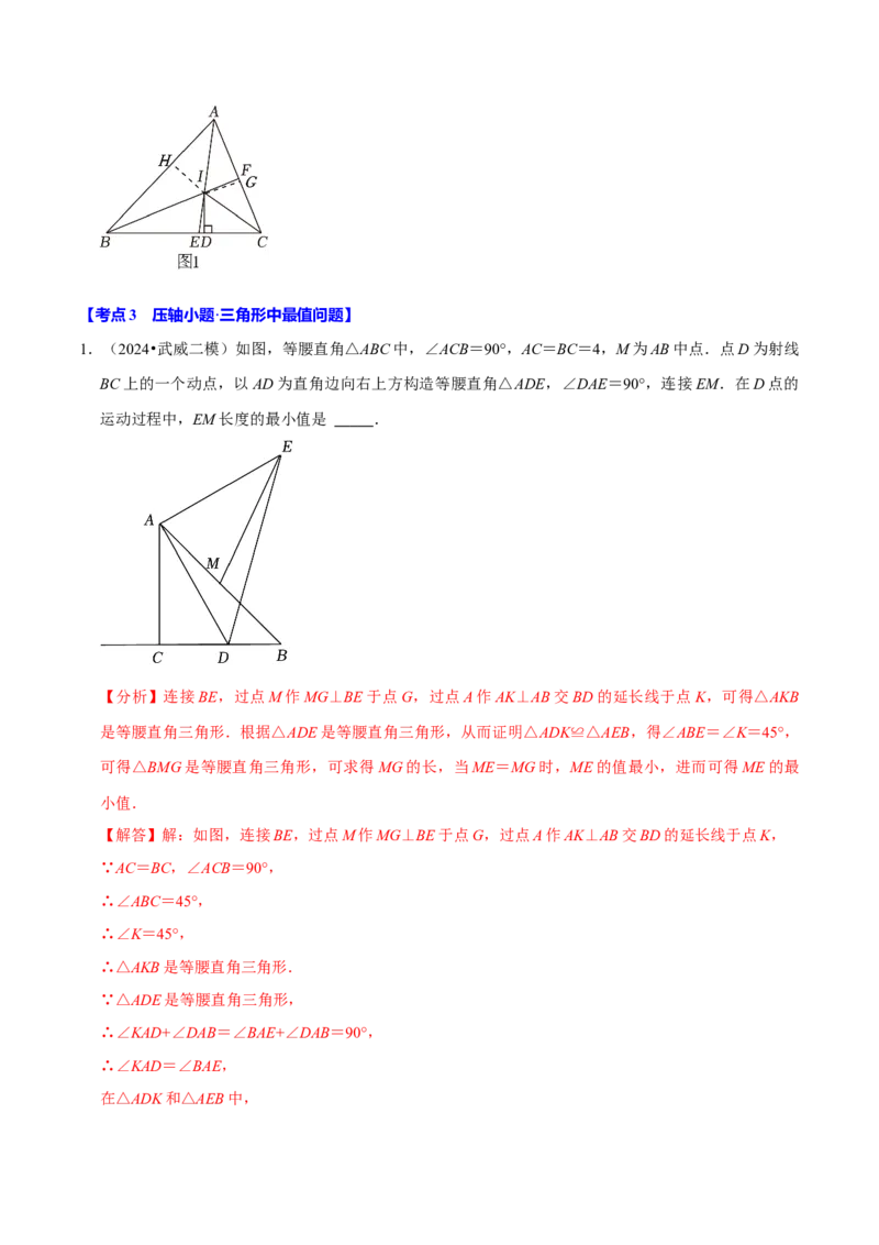 八年级数学上册期末复习压轴题9个必考点（必考点分类集训）（人教版）（教师版）_初中数学_八年级数学上册（人教版）_考点分类必刷题-U181