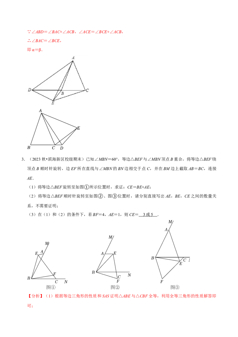 八年级数学上册期末复习压轴题9个必考点（必考点分类集训）（人教版）（教师版）_初中数学_八年级数学上册（人教版）_考点分类必刷题-U181