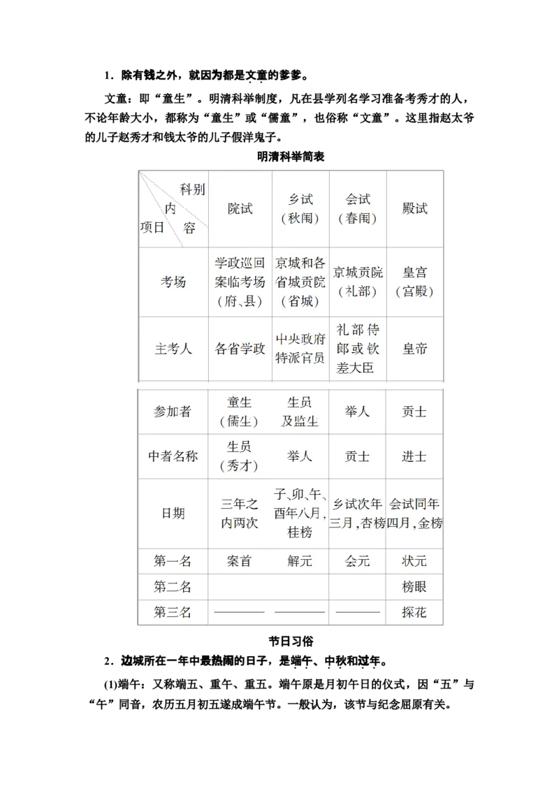 新教材第2单元5　阿Q正传(节选)　边城(节选)讲义&mdash;&mdash;2020-2021学年高二语文部编版（2019）选择性必修下册_高语_人教版高中语文_05部编高中语文选择性必修下册