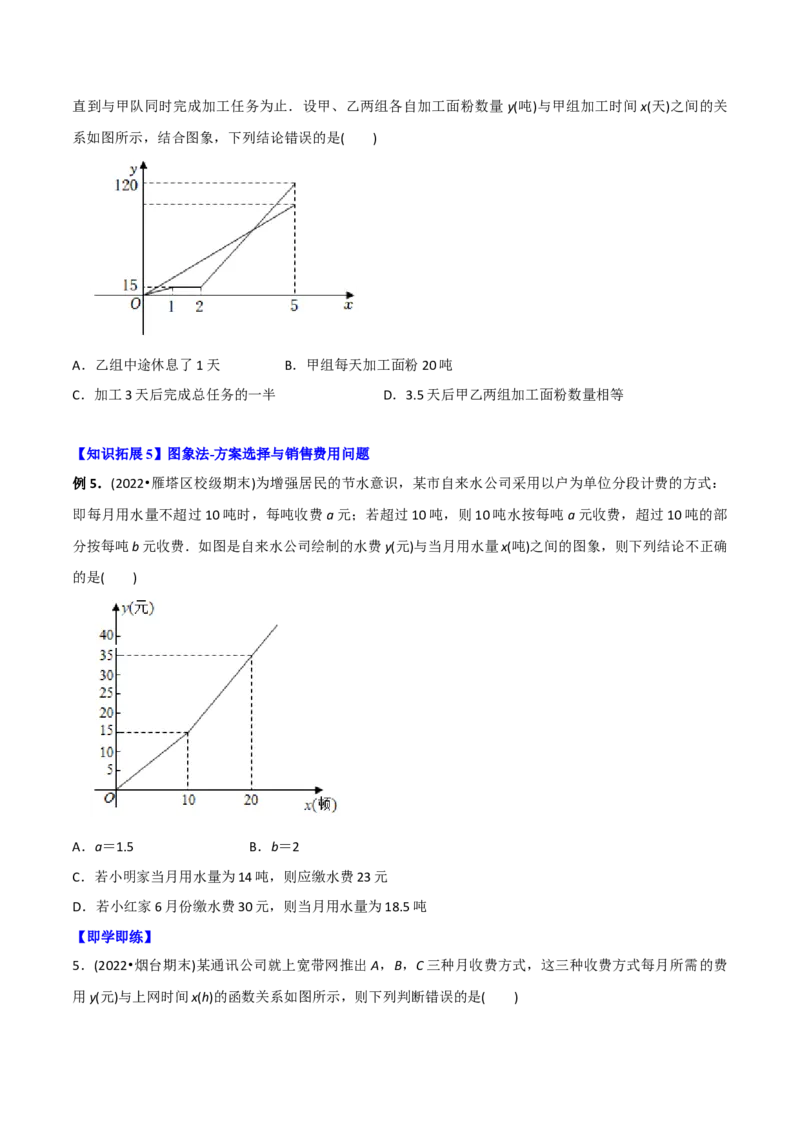 初中数学同步8年级下册专题19.1函数（学生版）_初中数学_八年级数学下册（人教版）_讲义_学生版在此文件夹