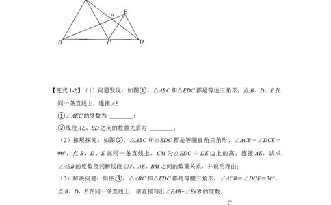 专项06手拉手综合应用（原卷版）_初中数学人教版_8上-初中数学人教版_旧版_07专项讲练_高分突破必练专题八年级数学上册（人教版）