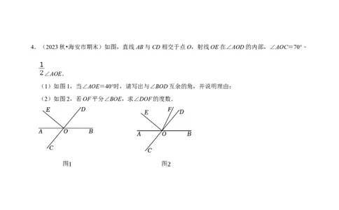 七年级下册期中&mdash;2023年解答题新题速递40题专训（第五、六、七章）（人教版）（原卷版）_初中数学人教版_7下-初中数学人教版_7下-初中数学人教版（旧版）赠送_06习题试卷