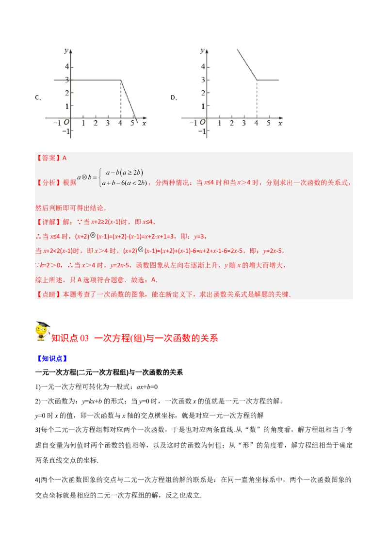 初中数学同步8年级下册专题19.2一次函数（37页）（教师版）_初中数学_八年级数学下册（人教版）_讲义