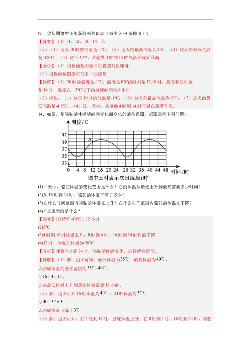 19.1.4函数的表示法分层作业（解析版）_初中数学人教版_八年级数学下册_保存转存之后查看(1)_8下-初中数学人教版（2026春新版持续更新）_旧版-可参考_06习题试卷_1同步练习