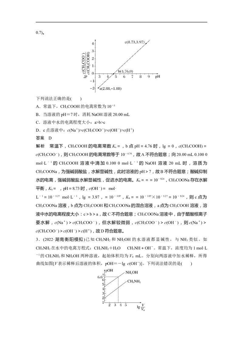 2023年高考化学一轮复习（全国版）第8章第51讲　水溶液中四大平衡常数的综合应用_05高考化学_通用版（老高考）复习资料_2023年复习资料_一轮复习