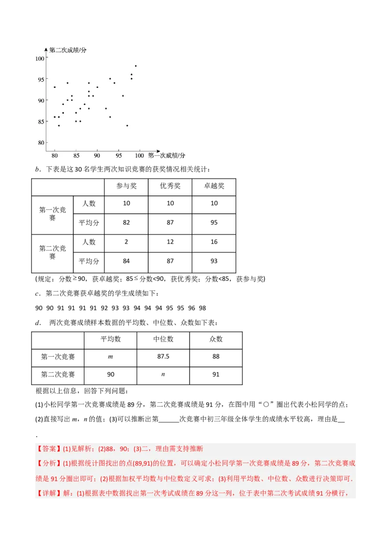 初中数学同步8年级下册专题20.2数据的波动程度（41页）（教师版）_初中数学_八年级数学下册（人教版）_讲义