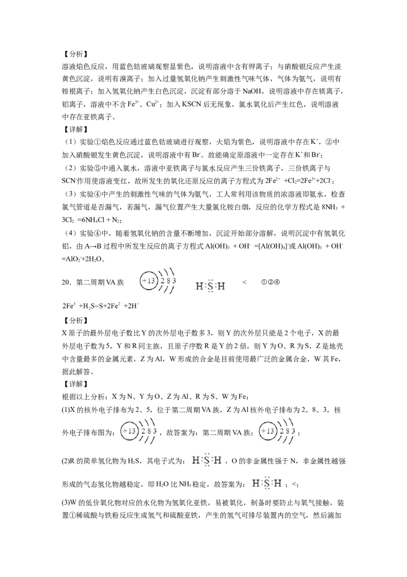 2022届高三化学二轮复习探究铁及其化合物的转化专题练习（word版含解析）_05高考化学_新高考复习资料_2022年新高考资料_2022届高三化学二轮复习练习卷(含答案）