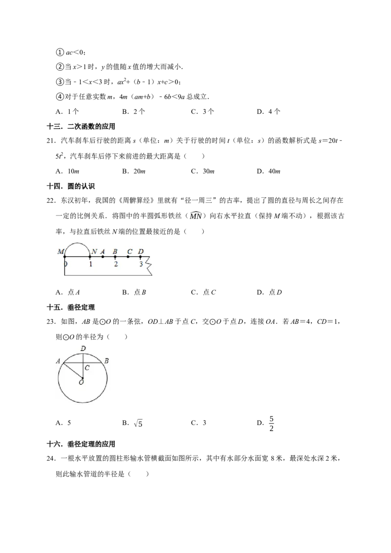 专题01高频考点精选选择60道（35个考点）（原卷版）_初中数学人教版_9上-初中数学人教版_06习题试卷_7期中期末复习专题_2022-2023学年九年级数学上学期期末分类复习满分冲刺（人教版）