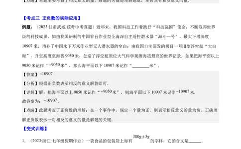 专题01正数、负数、有理数之七大考点(解析版)_初中数学人教版_7上-初中数学人教版_7上-初中数学人教版（旧版）赠送_07专项讲练
