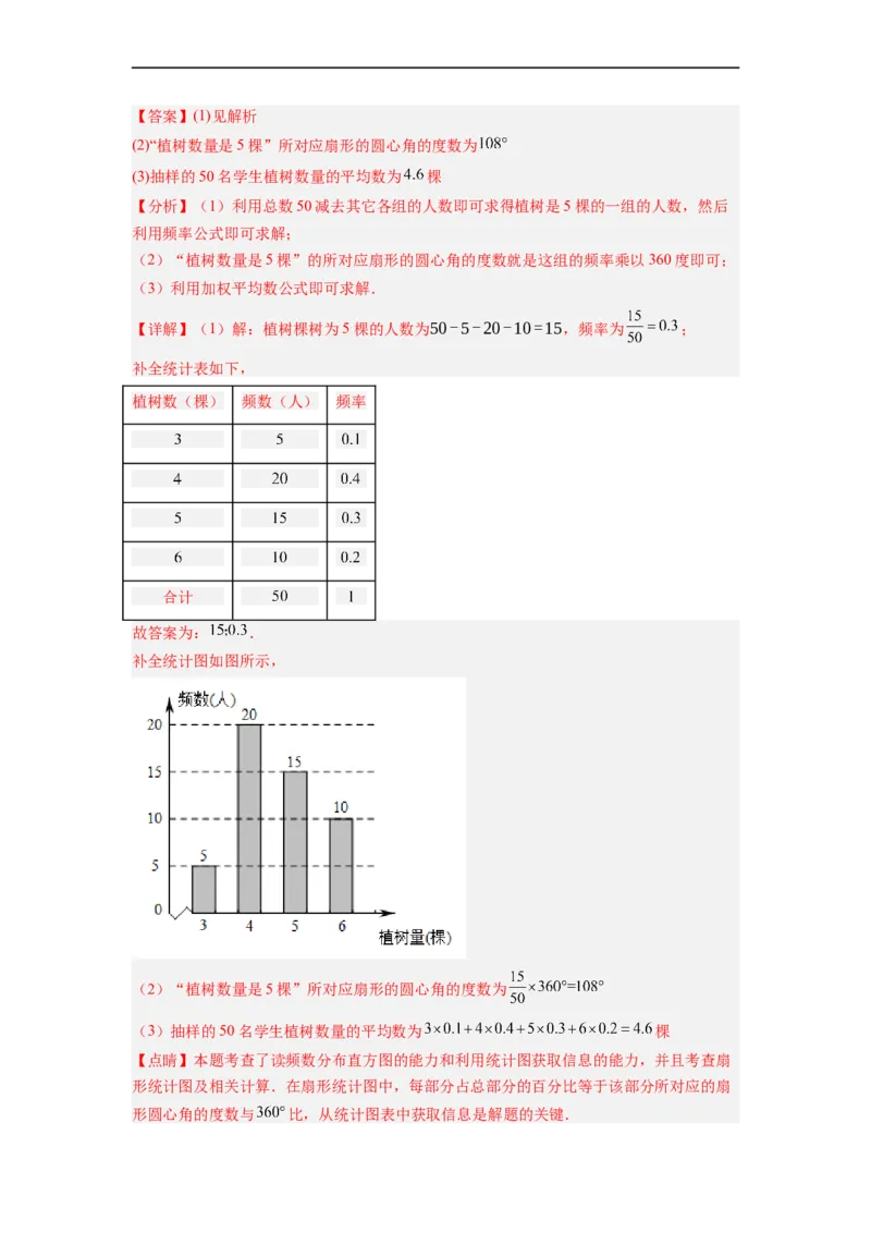 20.1.2平均数（2）分层作业（解析版）_初中数学人教版_八年级数学下册_保存转存之后查看(1)_8下-初中数学人教版（2026春新版持续更新）_旧版-可参考_06习题试卷_1同步练习