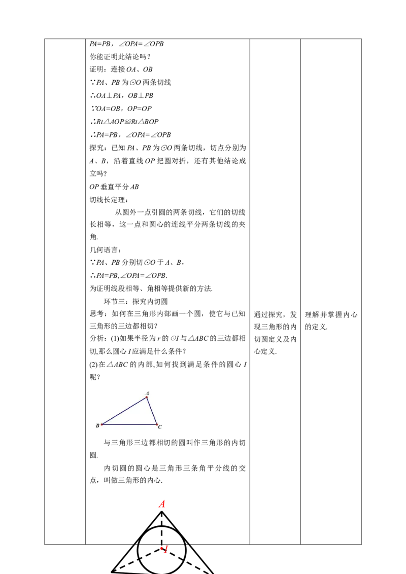 24.2.2直线和圆的位置关系（3）教案_初中数学人教版_9上-初中数学人教版_01课件+教案（配套）_课件+教案第二套_24.2.2直线和圆的位置关系（第三课时）课件（共28张PPT）+教案