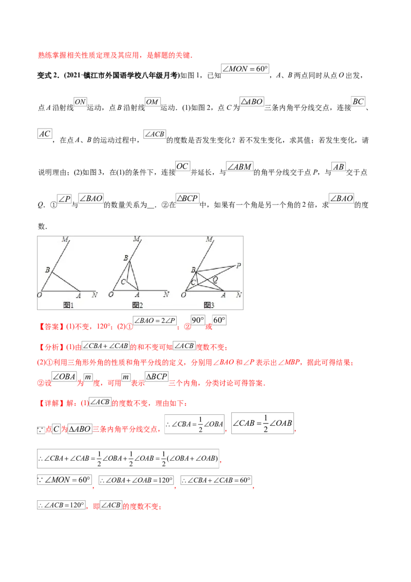 初中数学同步8年级上册专题11.2与三角形有关的角（40页）（教师版）_初中数学_八年级数学上册（人教版）_老课标资料_讲义