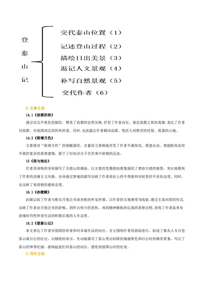 第七单元（单元知识清单）-（统编版必修上册）_高语_高中语文_必修上册_知识清单