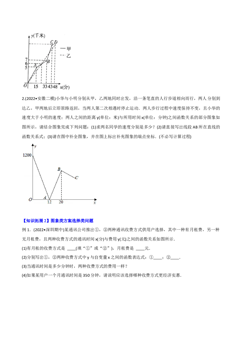 初中数学同步8年级下册专题19.3课题学习选择方案（学生版）_初中数学_八年级数学下册（人教版）_讲义_学生版在此文件夹