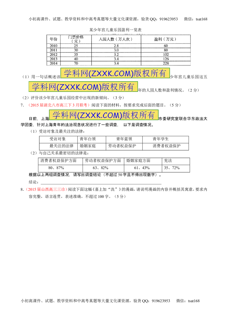 学科网二轮讲练测专题9：语言表达之图文转换（测案）（学生版）_高语_1高中语文_2016年高考语文二轮复习讲练测全套打包（全套打包162份）