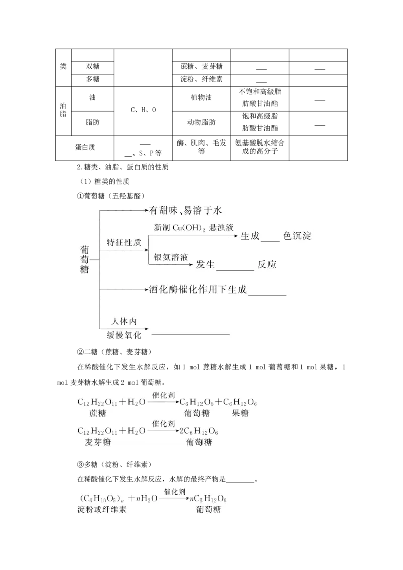 2022届高考化学一轮复习9.2乙醇和乙酸基本营养物质学案202106071158_05高考化学_新高考复习资料_2022年新高考资料_2022届高考化学一轮复习全一册学案打包40套