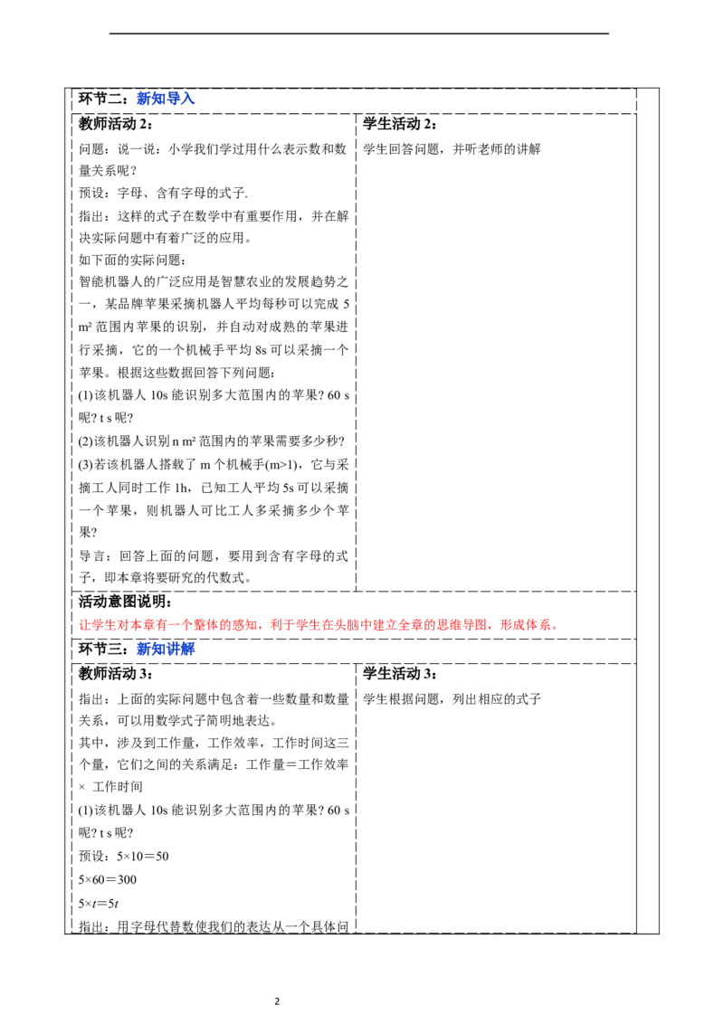 3.1列代数式表示数量关系（第一课时）-教案_初中数学人教版_7上-初中数学人教版_7上-初中数学人教版（新版）_01课件+教案+练习（大单元设计）_教案