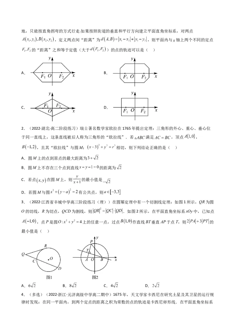第6讲素养提升之圆锥曲线新情境、新考法专项冲刺(原卷版）_2.2025数学总复习_2023年新高考资料_二轮复习_备战2023年高考数学二轮复习专题讲练（新高考版）_专题六解析几何