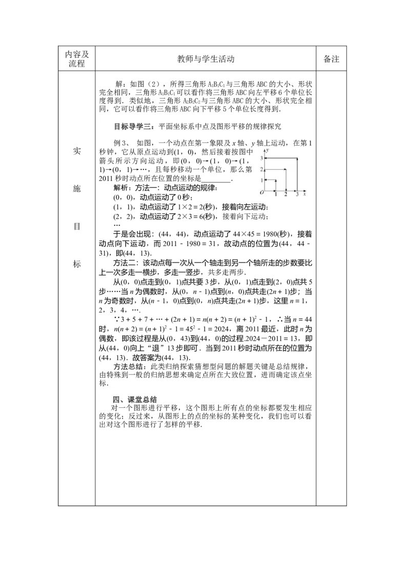 7.2.2用坐标表示平移教案（表格式）_初中数学人教版_7下-初中数学人教版_7下-初中数学人教版（旧版）赠送_04教案（多套）_教案（赠送）