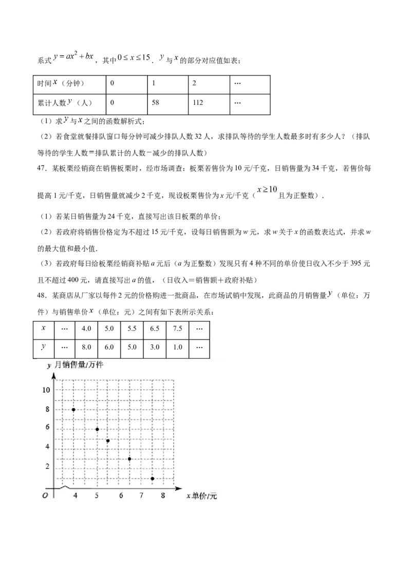 22.3实际问题与二次函数(提升训练)(原卷版)_初中数学人教版_9上-初中数学人教版_06习题试卷_1同步练习_同步练习（第2套）