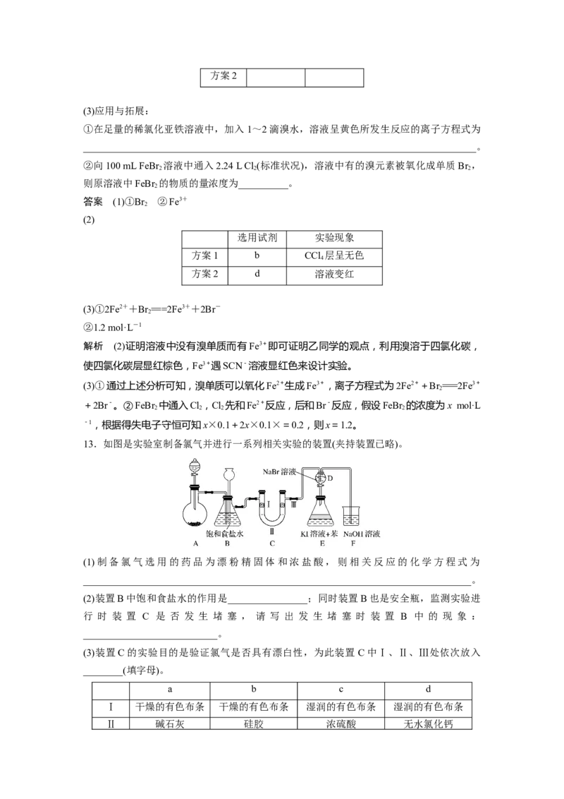 2022年高考化学一轮复习第4章第20讲　富集在海水中的元素&mdash;&mdash;卤素_05高考化学_新高考复习资料_2022年新高考资料_2022年一轮复习各版本_1.高考化学2022年一轮复习通用版