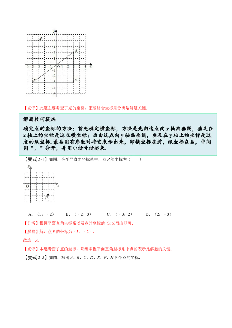 7.1平面直角坐标系（解析版）_初中数学人教版_7下-初中数学人教版_7下-初中数学人教版（旧版）赠送_07专项讲练_题型&middot;技巧培优系列2022-2023学年七年级数学下册同步精讲精练(人教版)