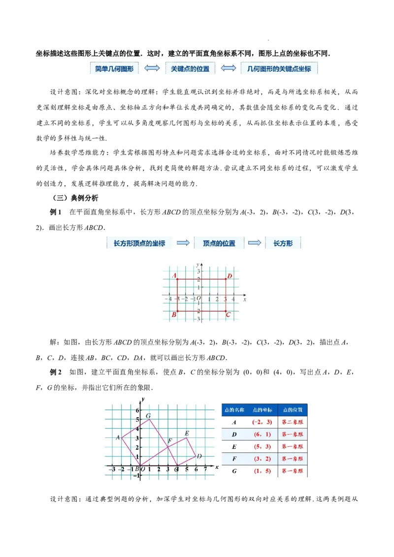 9.1.2用坐标描述简单几何图形（教学设计）-七年级数学下册（人教版2024）_初中数学人教版_7下-初中数学人教版_7下-初中数学人教版（2025春季新版）持续更新_教案（教学设计）