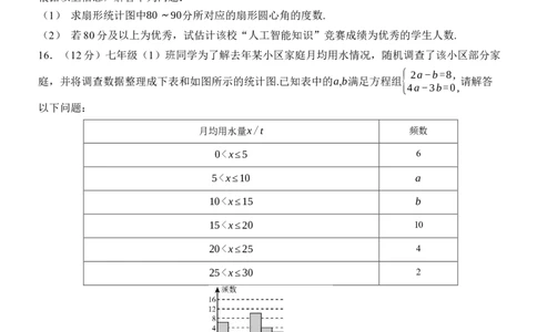 [22004339]第十二章数据的收集、整理与描述质量评估（含答案）2024-2025学年数学人教版七年级下册_初中数学人教版_7下-初中数学人教版_7下-初中数学人教版（2025春季新版）持续更新_第1套