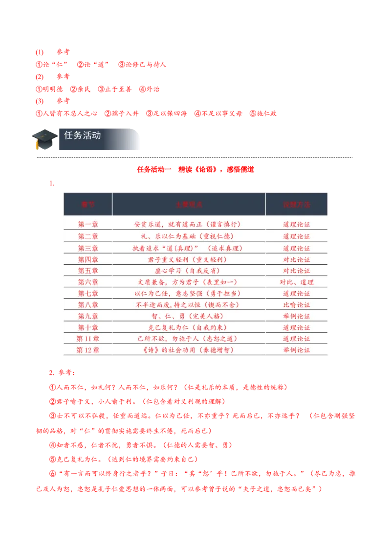 第5课《论语十二章》《大学之道》《人皆有不忍人之心》群文联读（导学案）-（统编版选择性必修上册）_高语_高中语文_选择性必修上册_导学案