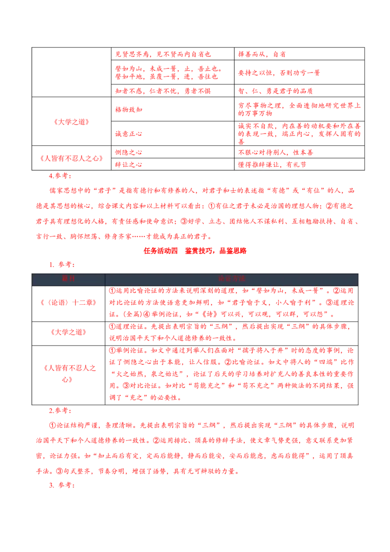 第5课《论语十二章》《大学之道》《人皆有不忍人之心》群文联读（导学案）-（统编版选择性必修上册）_高语_高中语文_选择性必修上册_导学案