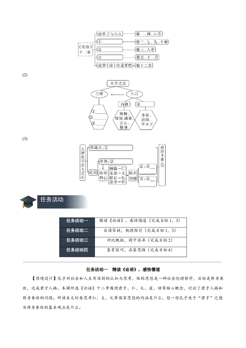 第5课《论语十二章》《大学之道》《人皆有不忍人之心》群文联读（导学案）-（统编版选择性必修上册）_高语_高中语文_选择性必修上册_导学案