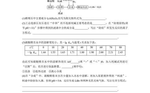 2023年高考化学二轮复习（新高考版）第3部分考前特训(二)化工工艺流程_05高考化学_新高考复习资料_2023年新高考资料_二轮复习_2023年高考化学二轮复习讲义+课件（新高考版）