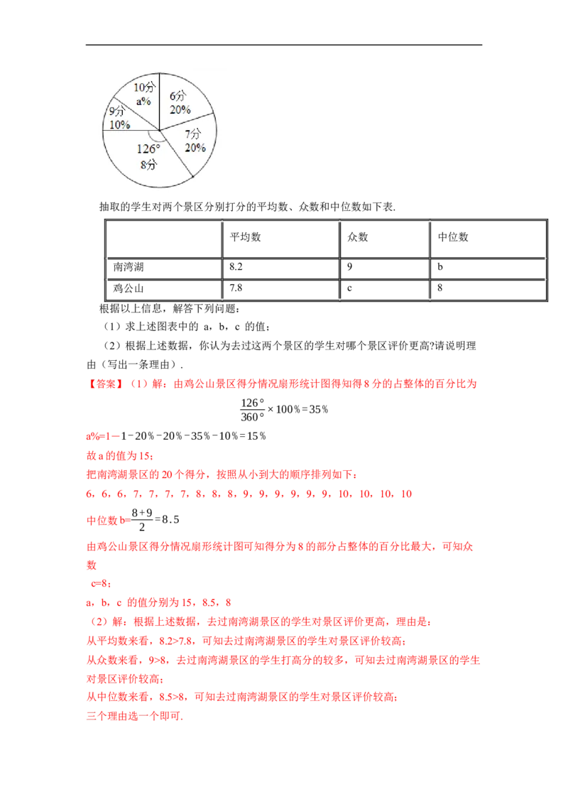 20.3体质健康测试中的数据分析专项训练-重要笔记八年级数学下学期重要考点精讲精练(人教版)（解析版）_初中数学人教版_八年级数学下册_保存转存之后查看(1)_旧版-可参考