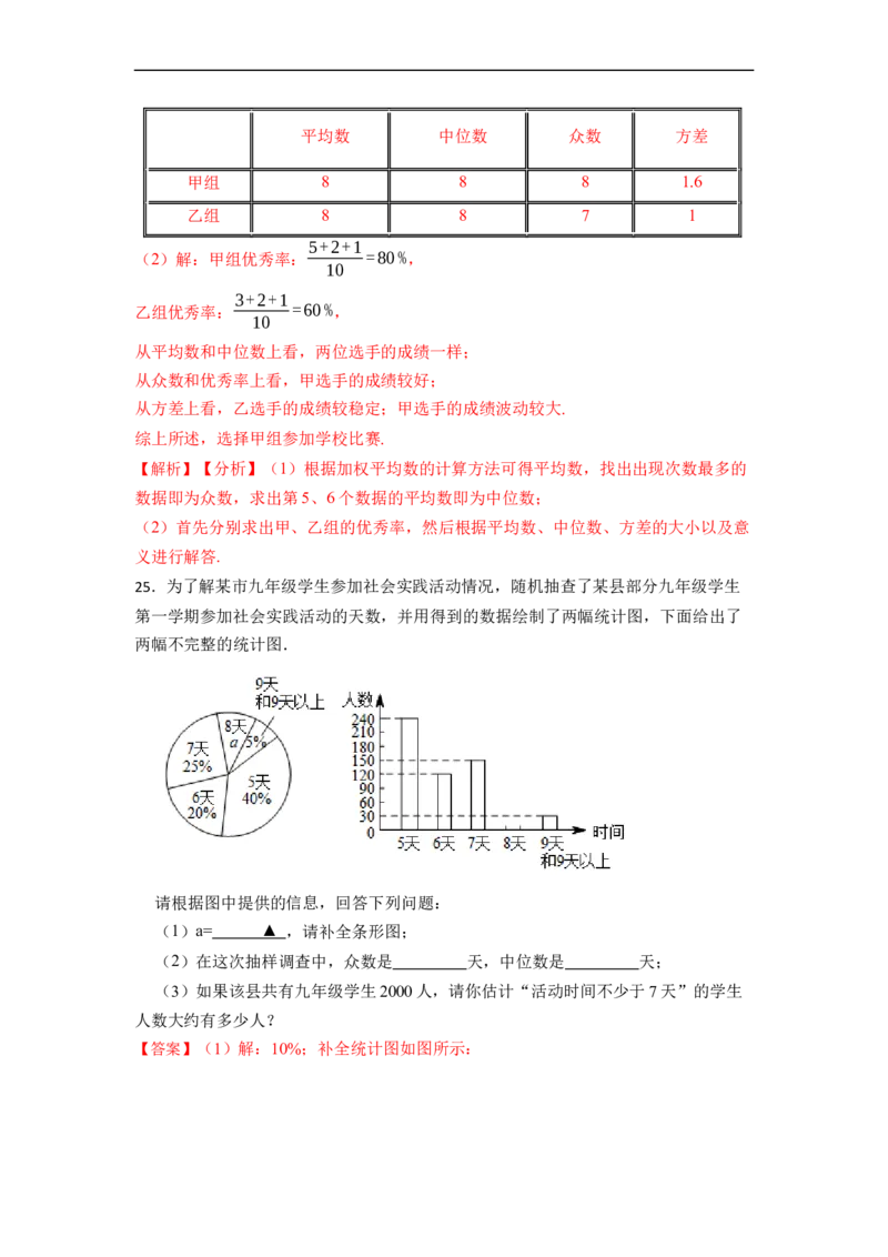 20.3体质健康测试中的数据分析专项训练-重要笔记八年级数学下学期重要考点精讲精练(人教版)（解析版）_初中数学人教版_八年级数学下册_保存转存之后查看(1)_旧版-可参考