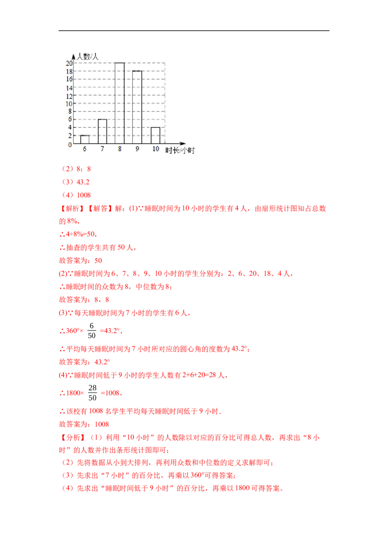20.3体质健康测试中的数据分析专项训练-重要笔记八年级数学下学期重要考点精讲精练(人教版)（解析版）_初中数学人教版_八年级数学下册_保存转存之后查看(1)_旧版-可参考