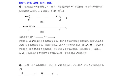 专题02数轴上动点问题的三种考法（原卷版）（人教版）_初中数学人教版_7上-初中数学人教版_7上-初中数学人教版（旧版）赠送_07专项讲练