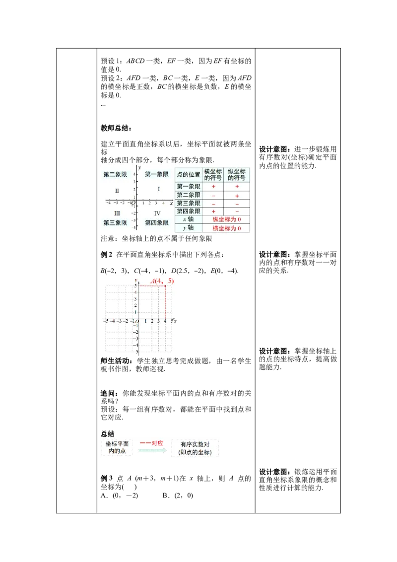 7.1.2平面直角坐标系教案_初中数学人教版_7下-初中数学人教版_7下-初中数学人教版（旧版）赠送_04教案（多套）_教案（第1套）新课标_第7章平面直角坐标系教案