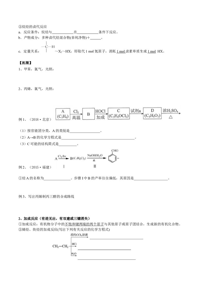 02考点一烷烃、烯烃、炔烃的结构与性质（学生版）_05高考化学_2025年新高考资料_一轮复习_2025年高考化学一轮复习基础知识讲义（新高考通用）（完结）_专题二有机化学