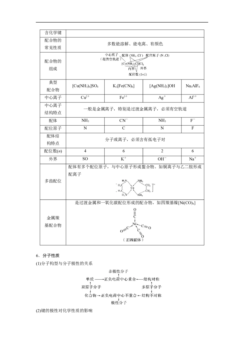 2023年高考化学二轮复习（新高考版）第1部分专题突破专题9　原子结构、分子结构与性质的基础考查_05高考化学_新高考复习资料_2023年新高考资料_二轮复习
