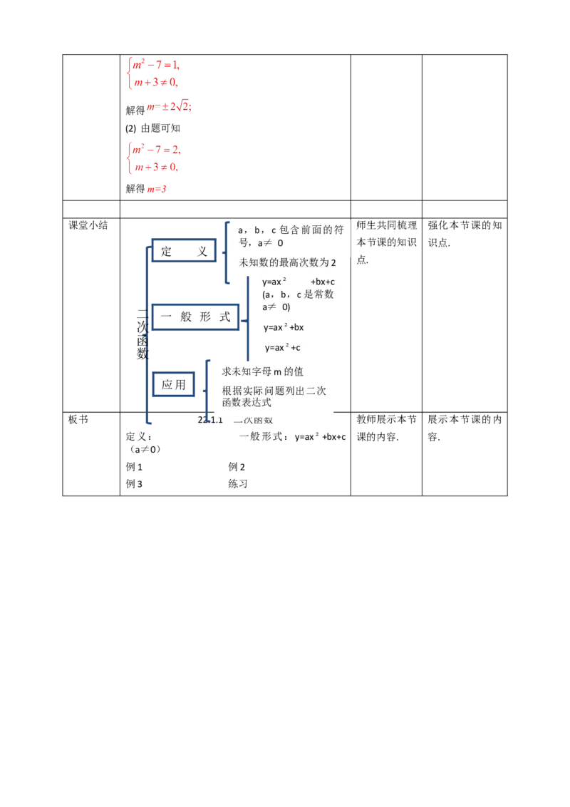 22.1.1二次函数教案_初中数学人教版_9上-初中数学人教版_01课件+教案（配套）_课件+教案第二套_22.1.1二次函数课件（共21张PPT）+教案
