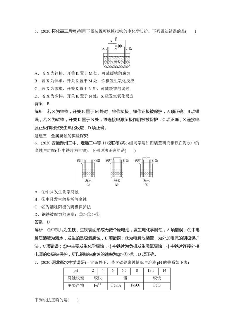 2022年高考化学一轮复习第6章第31讲　电解池　金属的电化学腐蚀与防护_05高考化学_新高考复习资料_2022年新高考资料_2022年一轮复习各版本_1.高考化学2022年一轮复习通用版