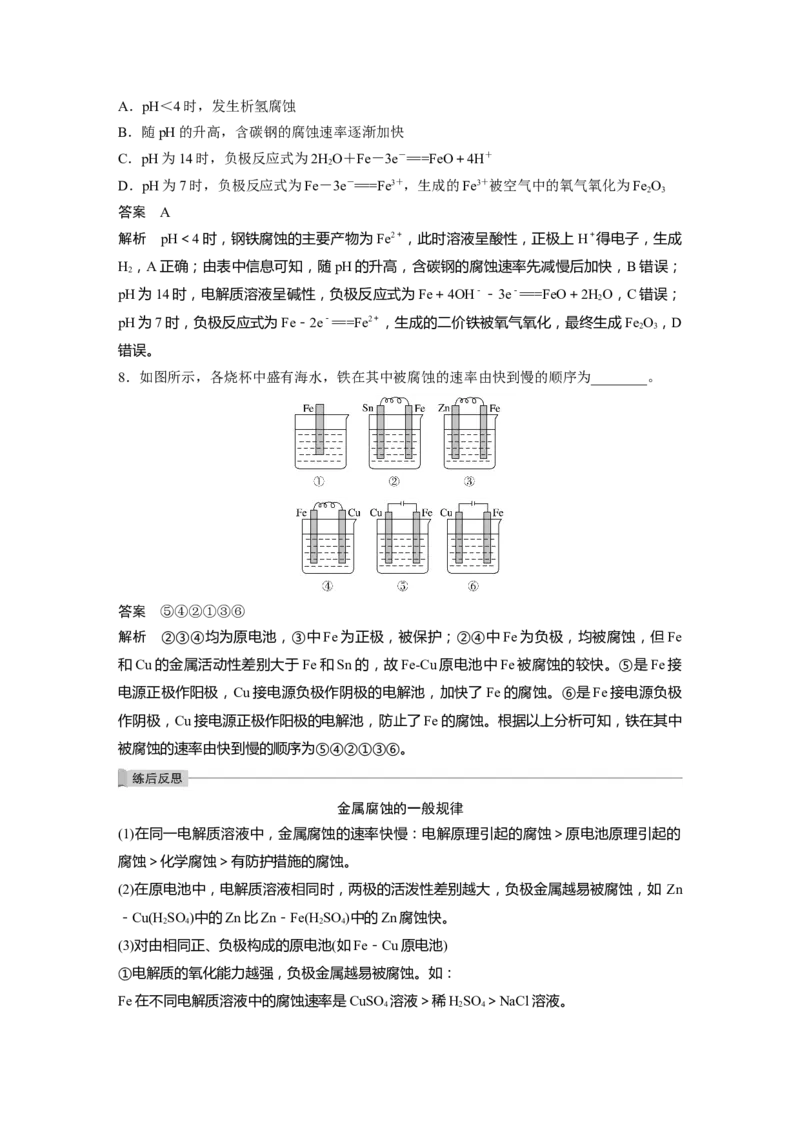 2022年高考化学一轮复习第6章第31讲　电解池　金属的电化学腐蚀与防护_05高考化学_新高考复习资料_2022年新高考资料_2022年一轮复习各版本_1.高考化学2022年一轮复习通用版