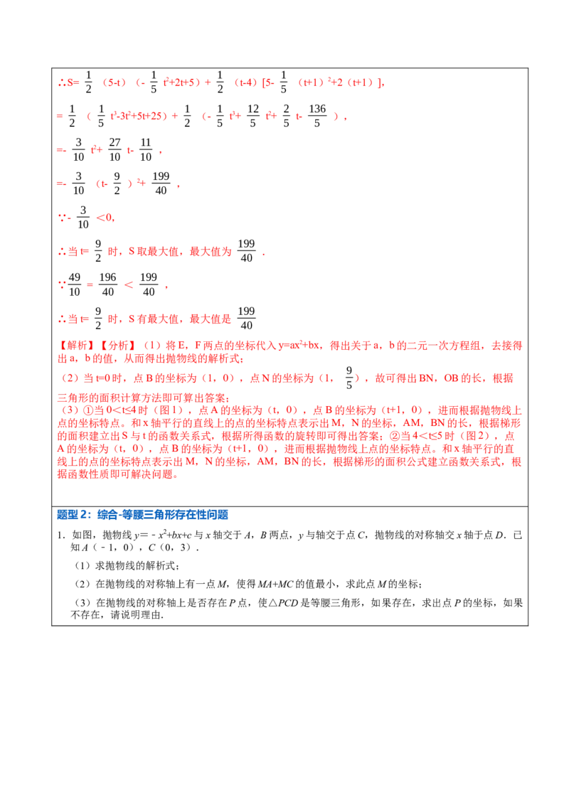 22.3.2二次函数专项训练（综合类）（2）（7大题型）-2023考点题型精讲（解析版）_初中数学人教版_9上-初中数学人教版_07专项讲练_重要笔记九年级数学上册重要考点精讲精练(人教版)