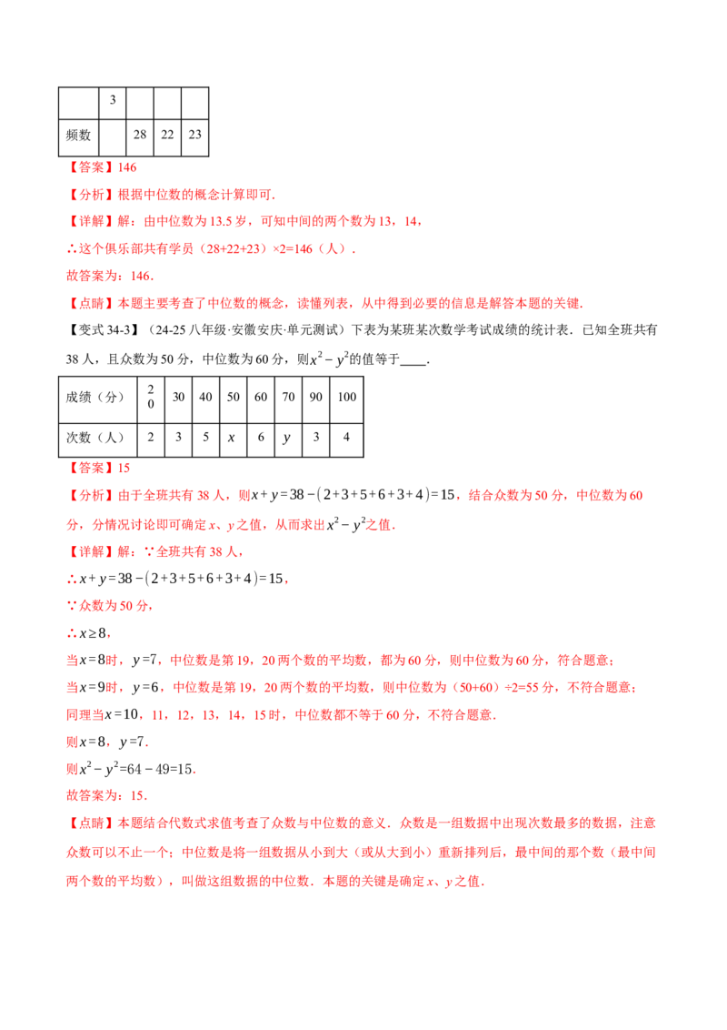 八年级（下）期末必考题型专项复习（37大考点）（人教版）（教师版）_初中数学_八年级数学下册（人教版）_母题专项-U66_2025版