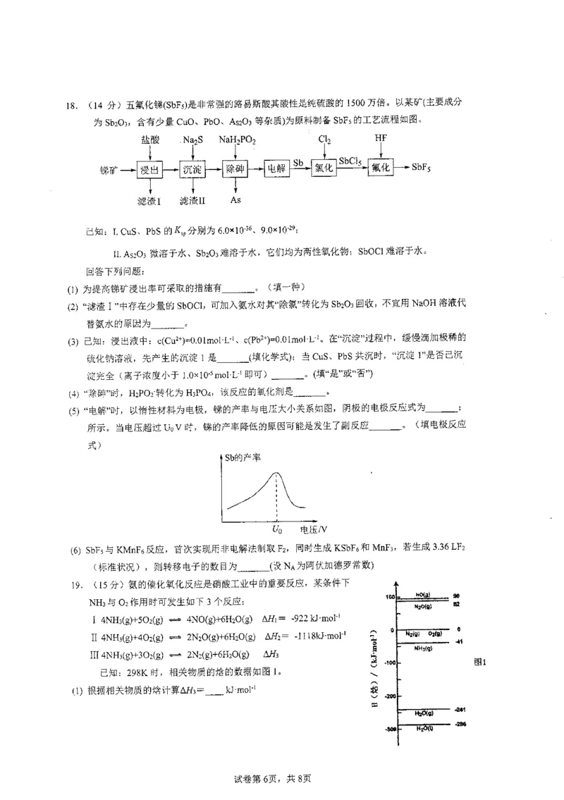 2023届广东省六校高三第一次联考化学试题_05高考化学_高考模拟题_新高考_2023届广东省六校高三第一次联考化学含答案