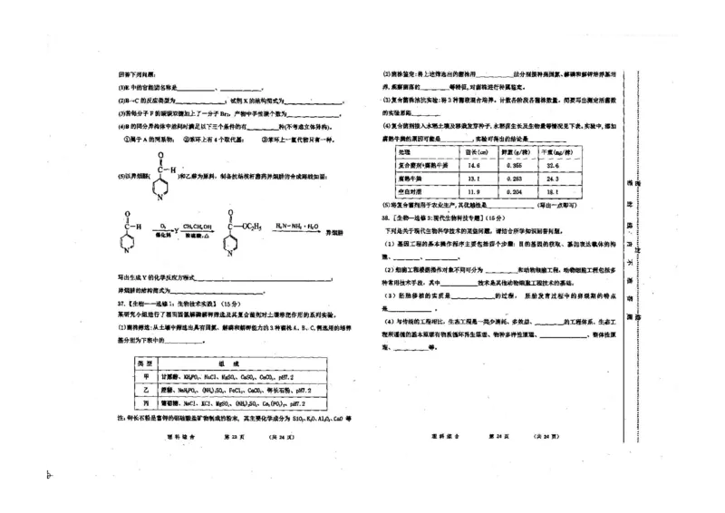 2023年内蒙古赤峰市高三320考试八校联考理综试卷公众号：一枚试卷君_05高考化学_高考模拟题_新高考_2023内蒙古赤峰市高三第三次统一考试3.15-16理综