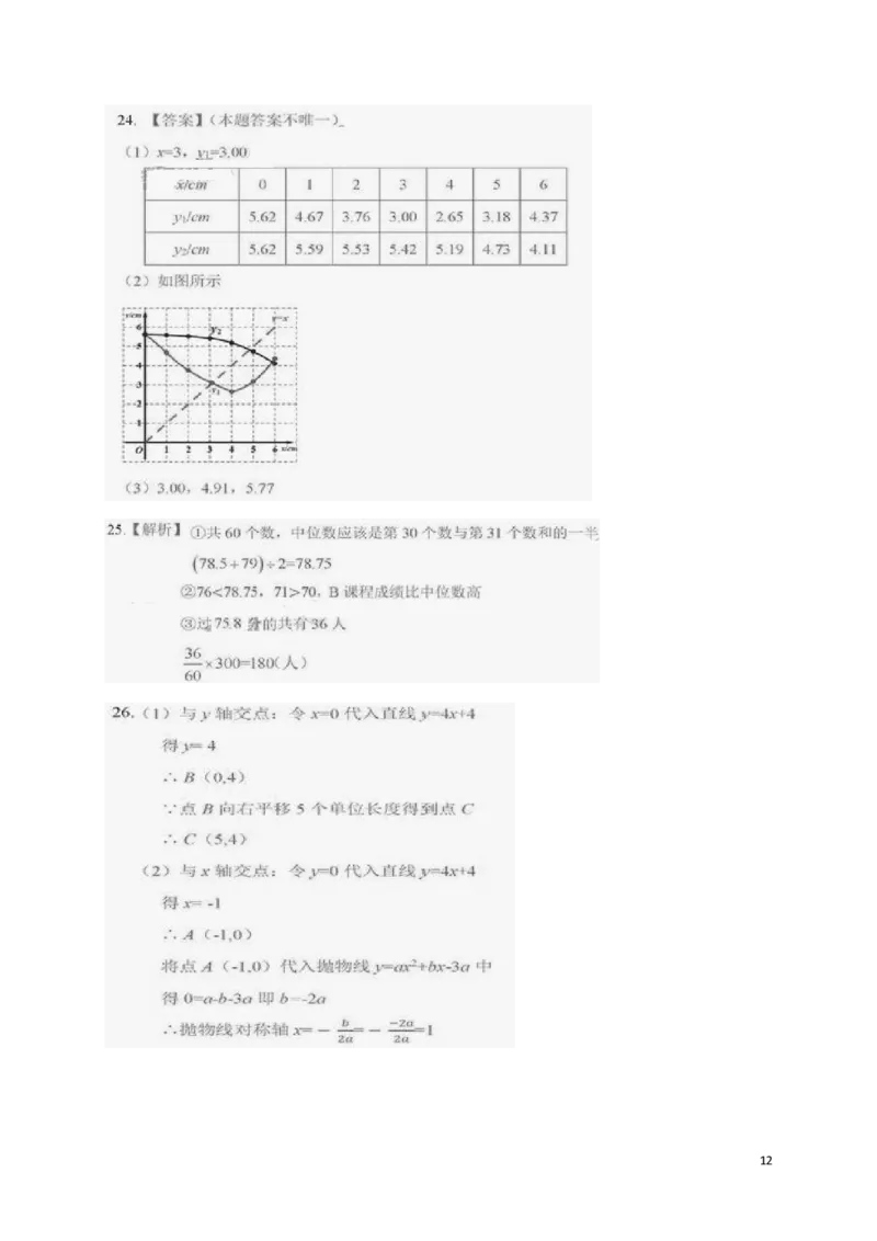 北京市2018年中考数学真题试题（含扫描答案）_初中数学_九年级数学下册（人教版）_全国各地数学中考真题_2018年全国中考数学真题258份