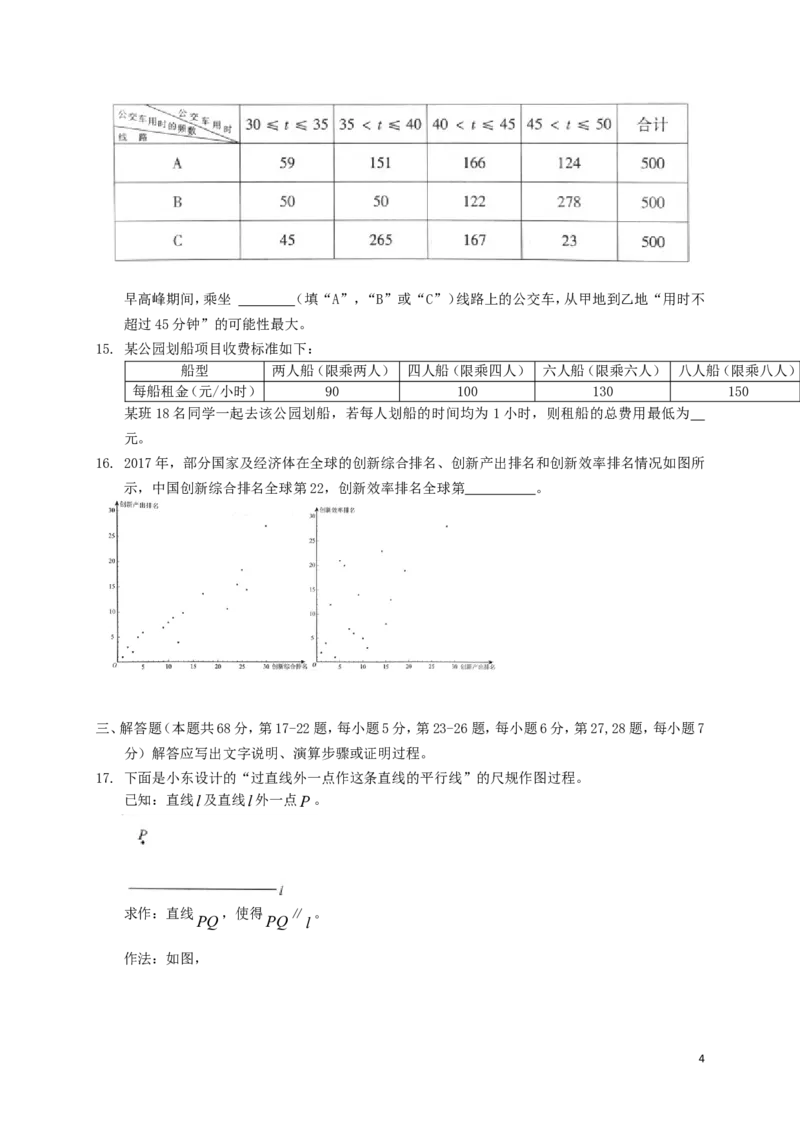 北京市2018年中考数学真题试题（含扫描答案）_初中数学_九年级数学下册（人教版）_全国各地数学中考真题_2018年全国中考数学真题258份